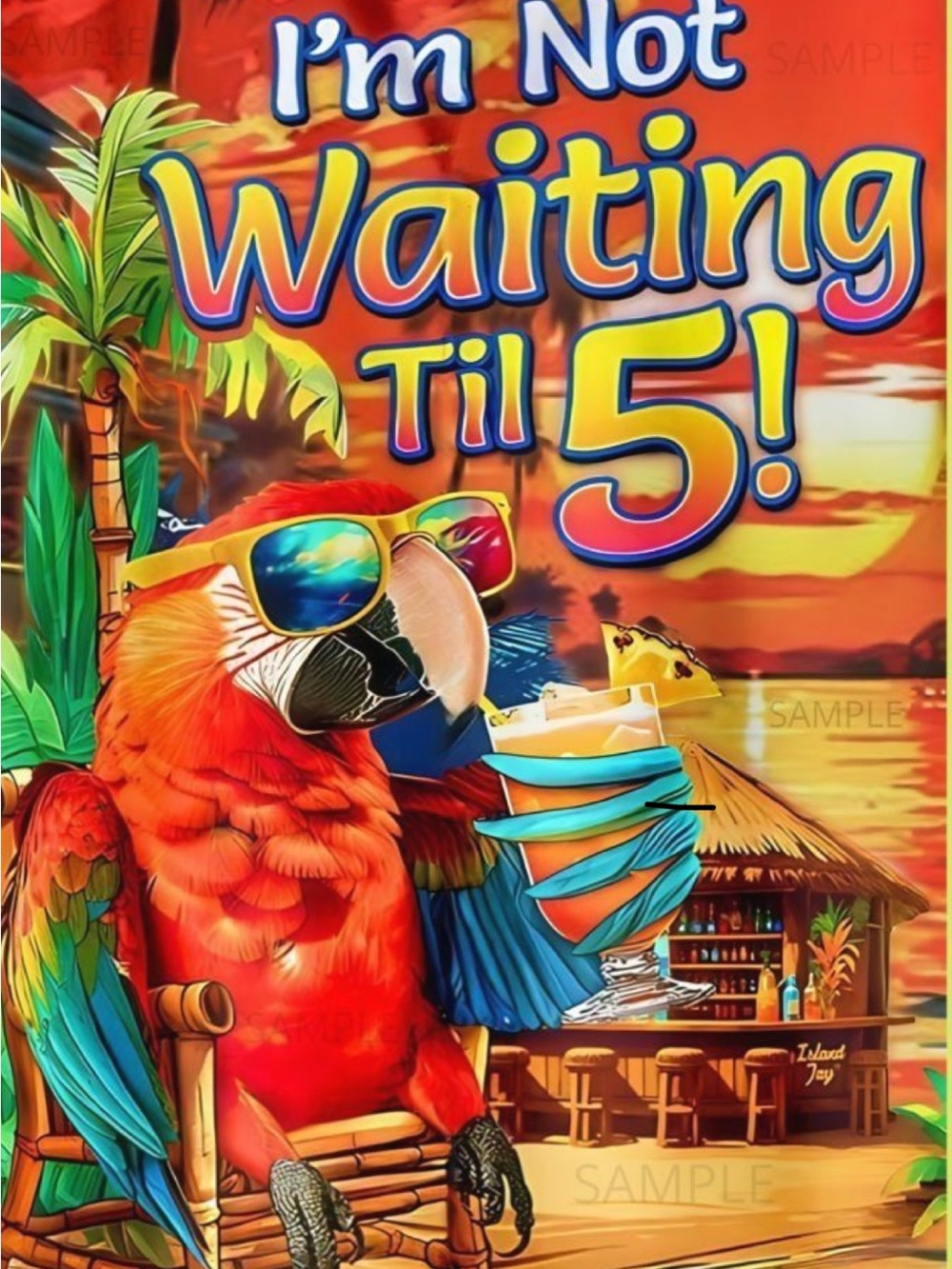 Margaritaville “It’s Five O’Clock Somewhere” Tumbler 40oz Stainless Steel - Picture 3 of 7
